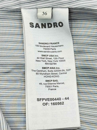 Pre - loved SANDRO Navy Blue Size US 6 Jacket at Reems Closet