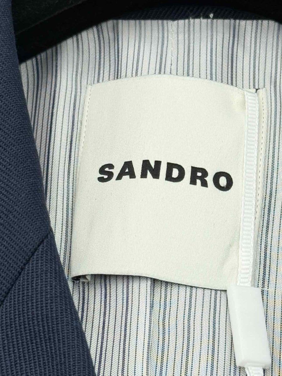 Pre - loved SANDRO Navy Blue Size US 6 Jacket at Reems Closet