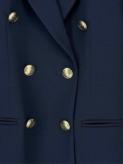 Pre - loved SANDRO Navy Blue Size US 6 Jacket at Reems Closet