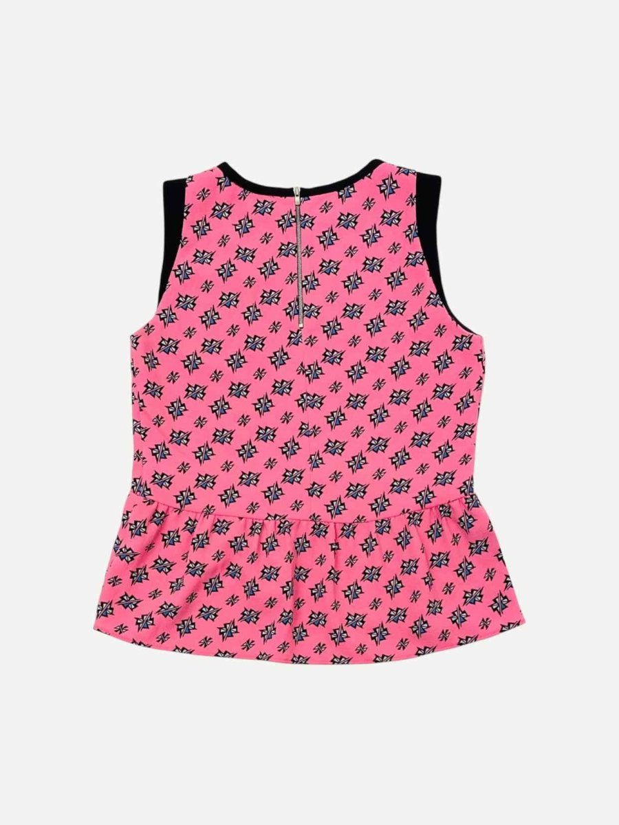 Pre - loved SANDRO Pink & Black Printed Top Small at Reems Closet