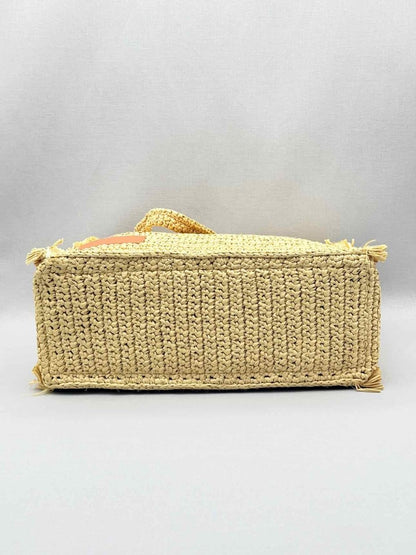 Pre-loved SANDRO Raffia Kasbah Beige Tote Bag at Reems Closet