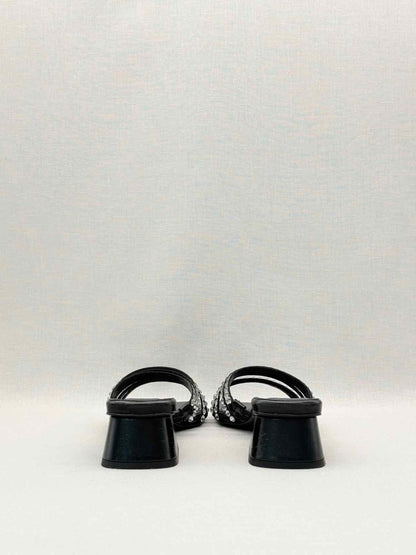 Pre-loved SANDRO Rhinestone Black Size EU 38 Mules at Reems Closet