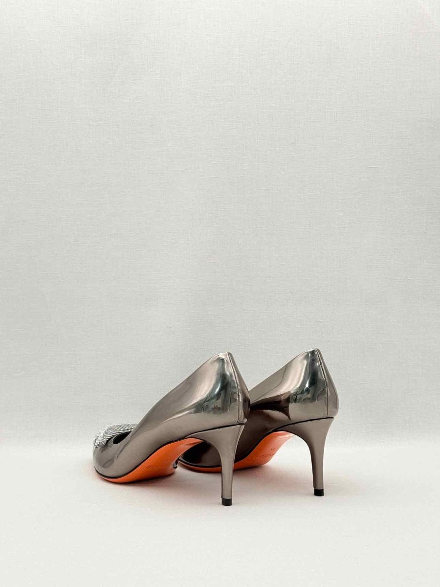 Pre-loved SANTONI Silver Size EU 41 Pumps at Reems Closet