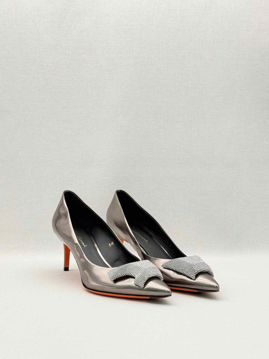 Pre-loved SANTONI Silver Size EU 41 Pumps at Reems Closet