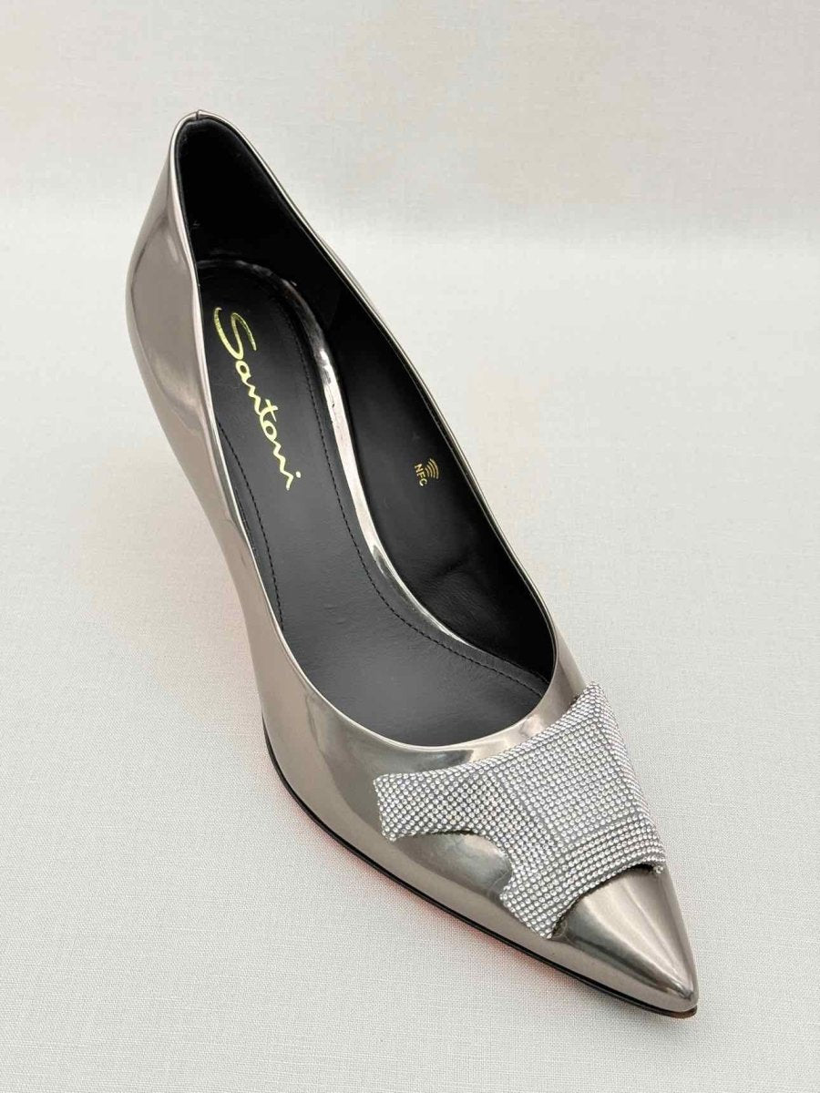 Pre-loved SANTONI Silver Size EU 41 Pumps at Reems Closet