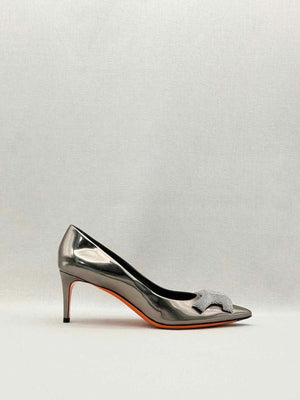 Pre-loved SANTONI Silver Size EU 41 Pumps at Reems Closet