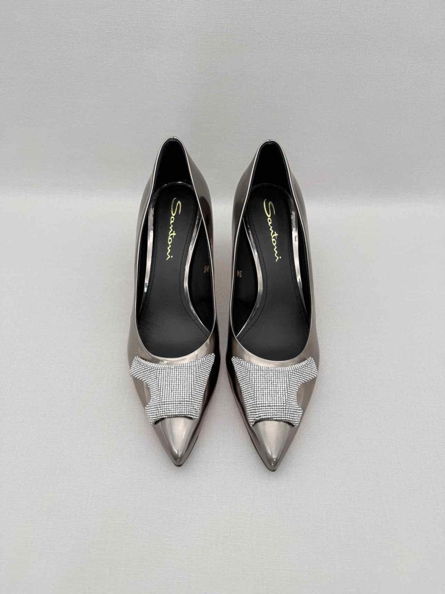 Pre-loved SANTONI Silver Size EU 41 Pumps at Reems Closet