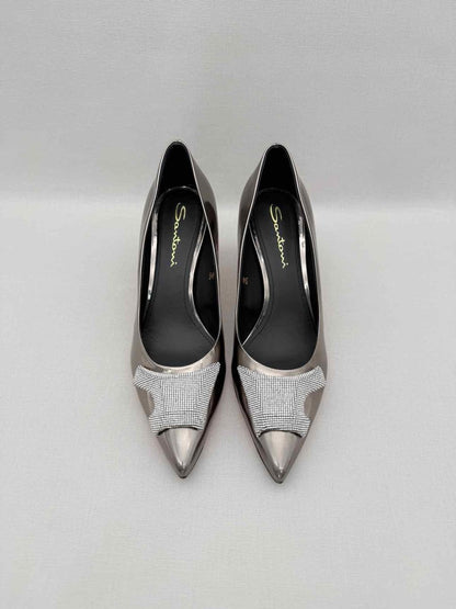 Pre-loved SANTONI Silver Size EU 41 Pumps at Reems Closet