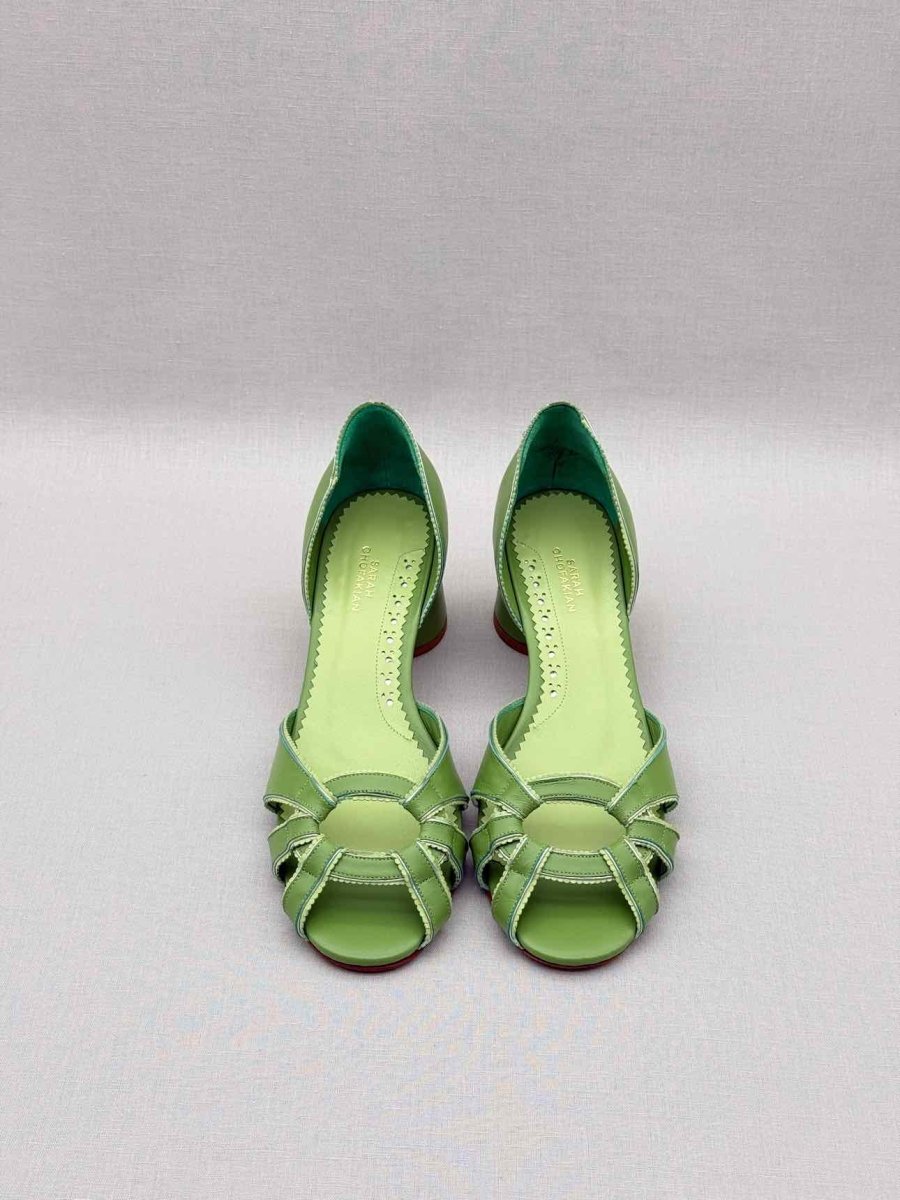 Pre - loved SARAH CHOFAKIAN Carrie Green Size EU 40 Heeled Sandals at Reems Closet