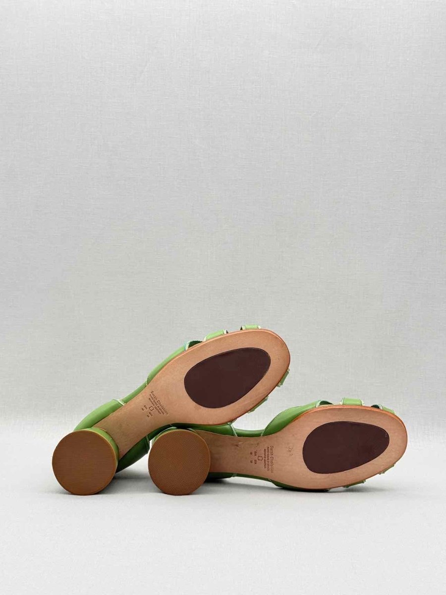 Pre - loved SARAH CHOFAKIAN Carrie Green Size EU 40 Heeled Sandals at Reems Closet