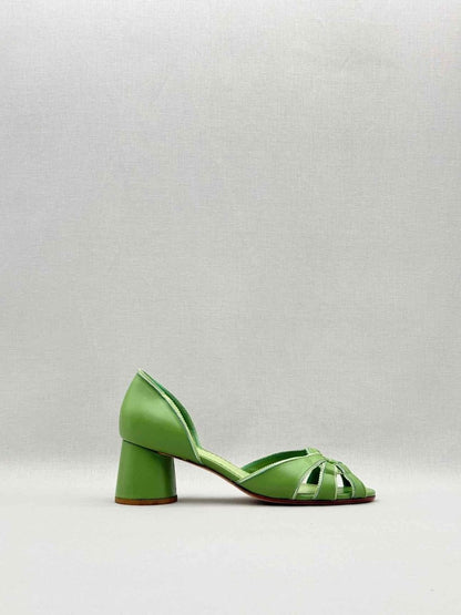 Pre - loved SARAH CHOFAKIAN Carrie Green Size EU 40 Heeled Sandals at Reems Closet
