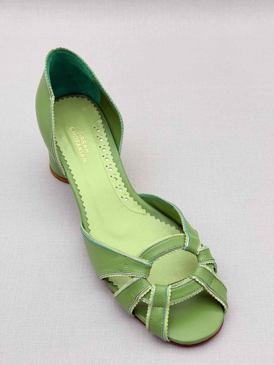 Pre - loved SARAH CHOFAKIAN Carrie Green Size EU 40 Heeled Sandals at Reems Closet