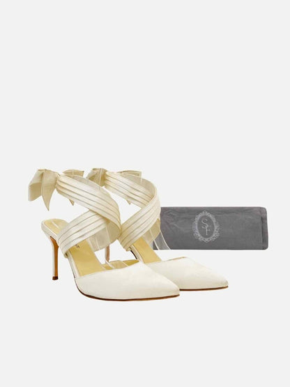 Pre - loved SARAH FLINT Off - white Heeled Sandals 38 at Reems Closet