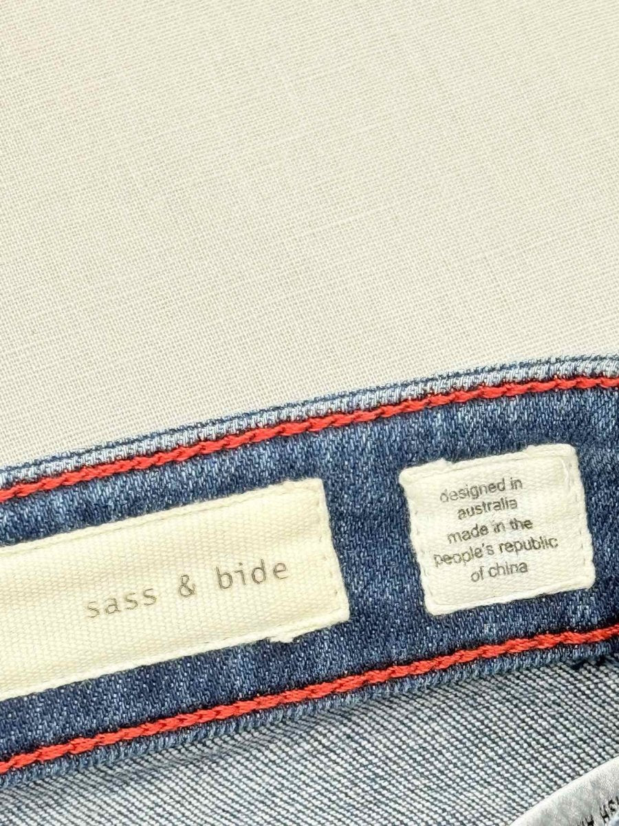 Pre - loved SASS & BIDE Straight Leg Blue Size 26 Jeans at Reems Closet