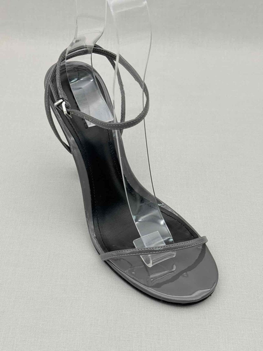 Pre-loved SCHUTZ Siena Dark Grey Size EU 39 Heeled Sandals at Reems Closet