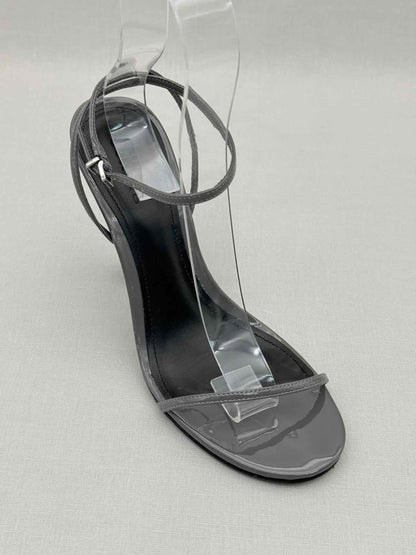 Pre-loved SCHUTZ Siena Dark Grey Size EU 39 Heeled Sandals at Reems Closet