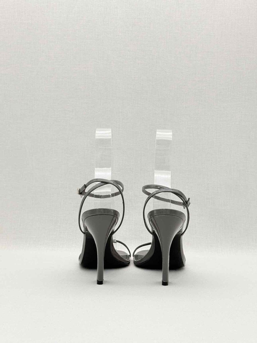 Pre-loved SCHUTZ Siena Dark Grey Size EU 39 Heeled Sandals at Reems Closet