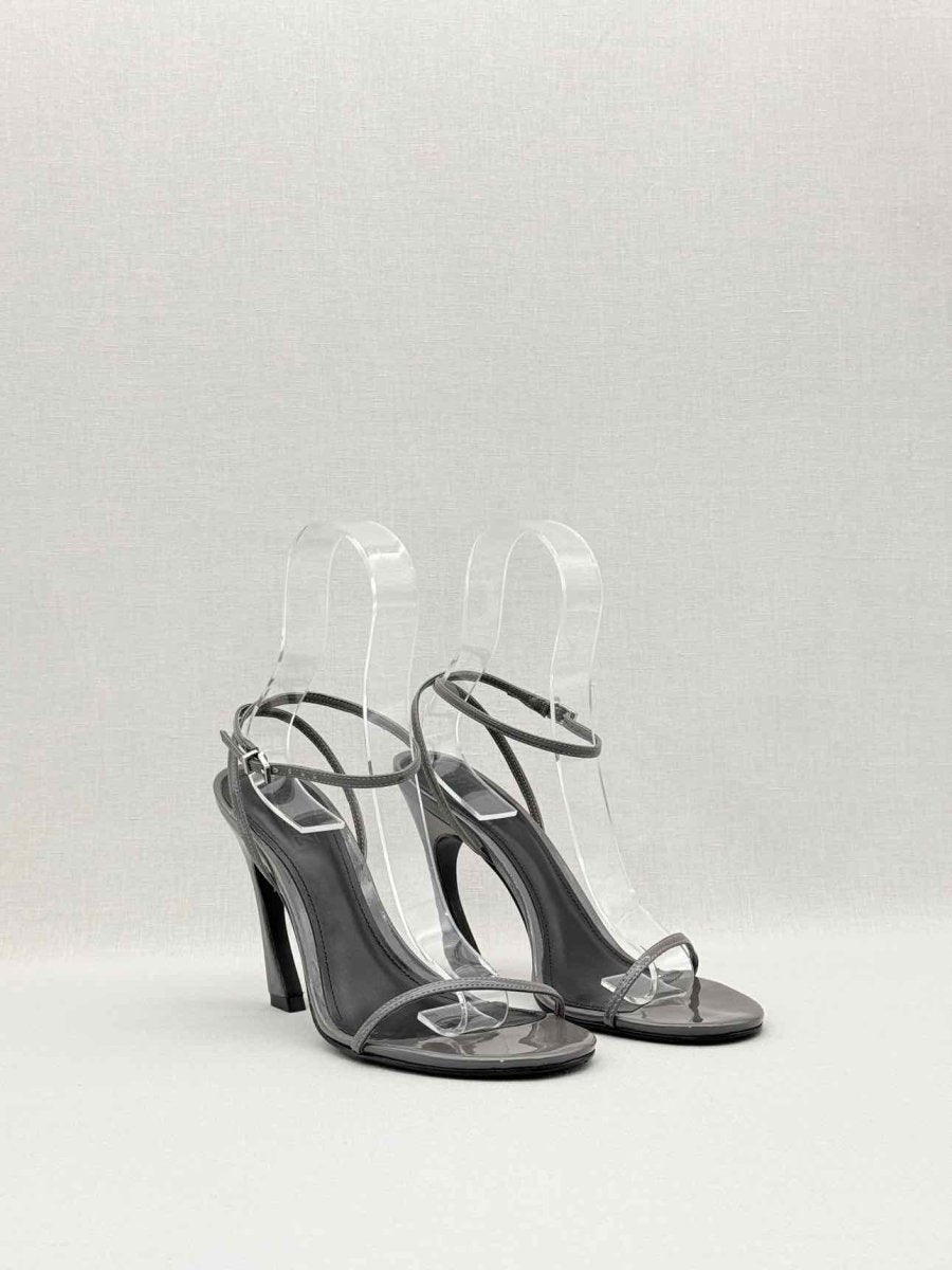 Pre-loved SCHUTZ Siena Dark Grey Size EU 39 Heeled Sandals at Reems Closet