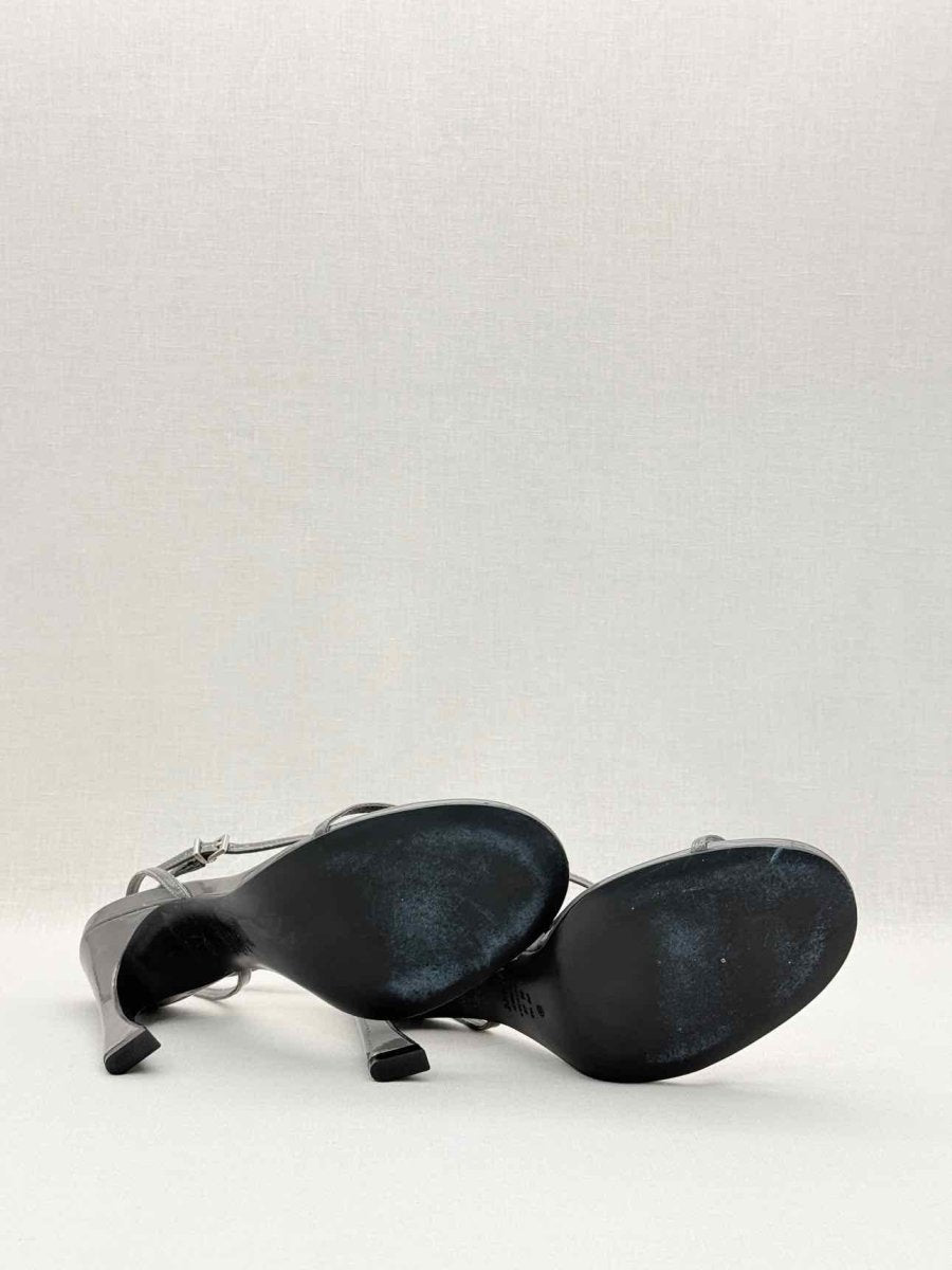 Pre-loved SCHUTZ Siena Dark Grey Size EU 39 Heeled Sandals at Reems Closet