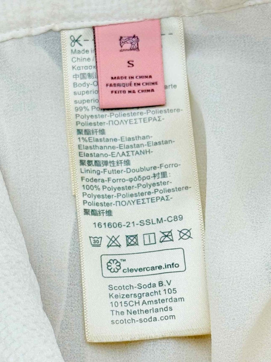 Pre - loved SCOTCH & SODA Cream Pleated Size Small Midi Skirt at Reems Closet