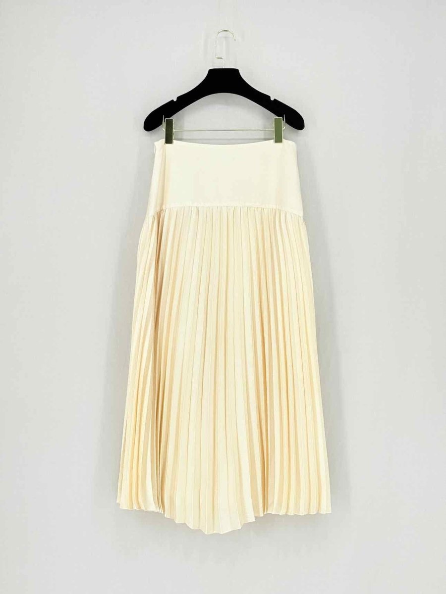 Pre - loved SCOTCH & SODA Cream Pleated Size Small Midi Skirt at Reems Closet