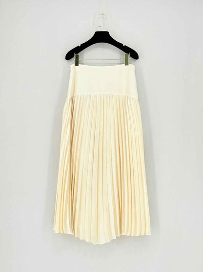 Pre - loved SCOTCH & SODA Cream Pleated Size Small Midi Skirt at Reems Closet