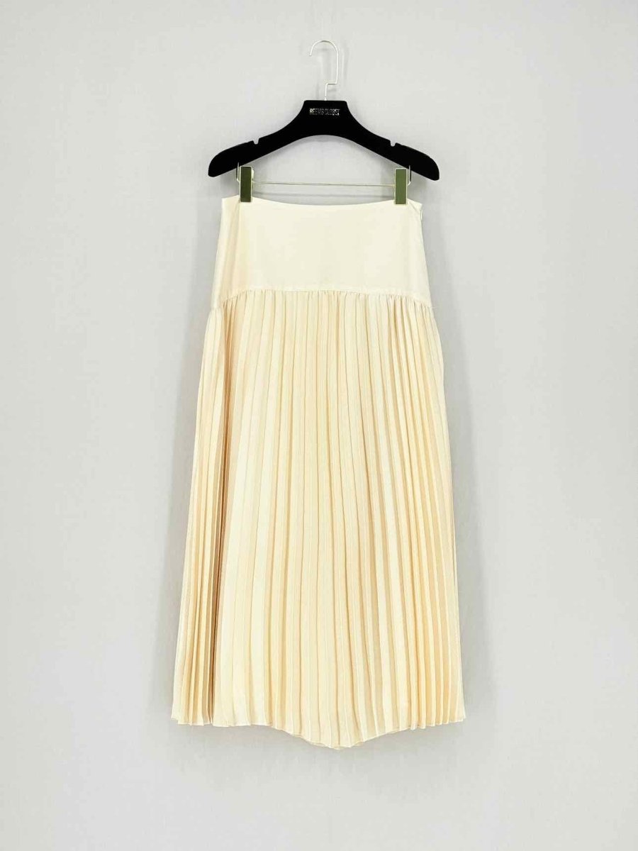 Pre - loved SCOTCH & SODA Cream Pleated Size Small Midi Skirt at Reems Closet