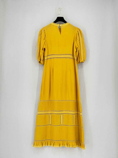 Pre - loved SEA Mustard Size US 6 Midi Dress at Reems Closet