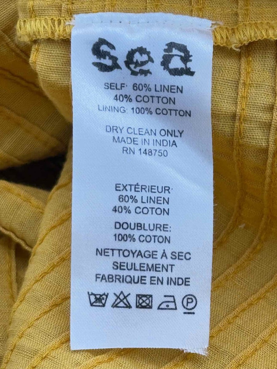 Pre - loved SEA Mustard Size US 6 Midi Dress at Reems Closet