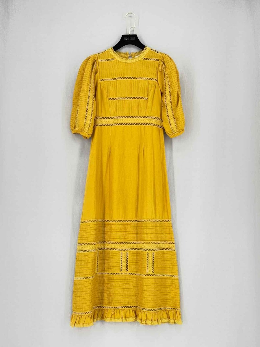 Pre - loved SEA Mustard Size US 6 Midi Dress at Reems Closet