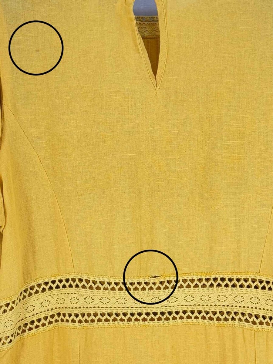 Pre - loved SEA Mustard Size US 6 Midi Dress at Reems Closet