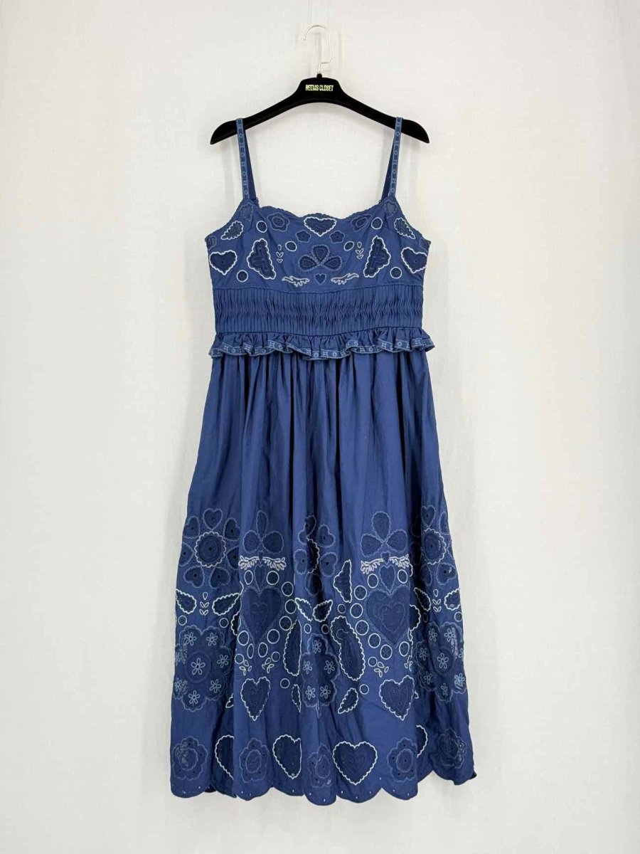Pre - loved SEA Navy Blue Size US 10 Knee Length Dress at Reems Closet