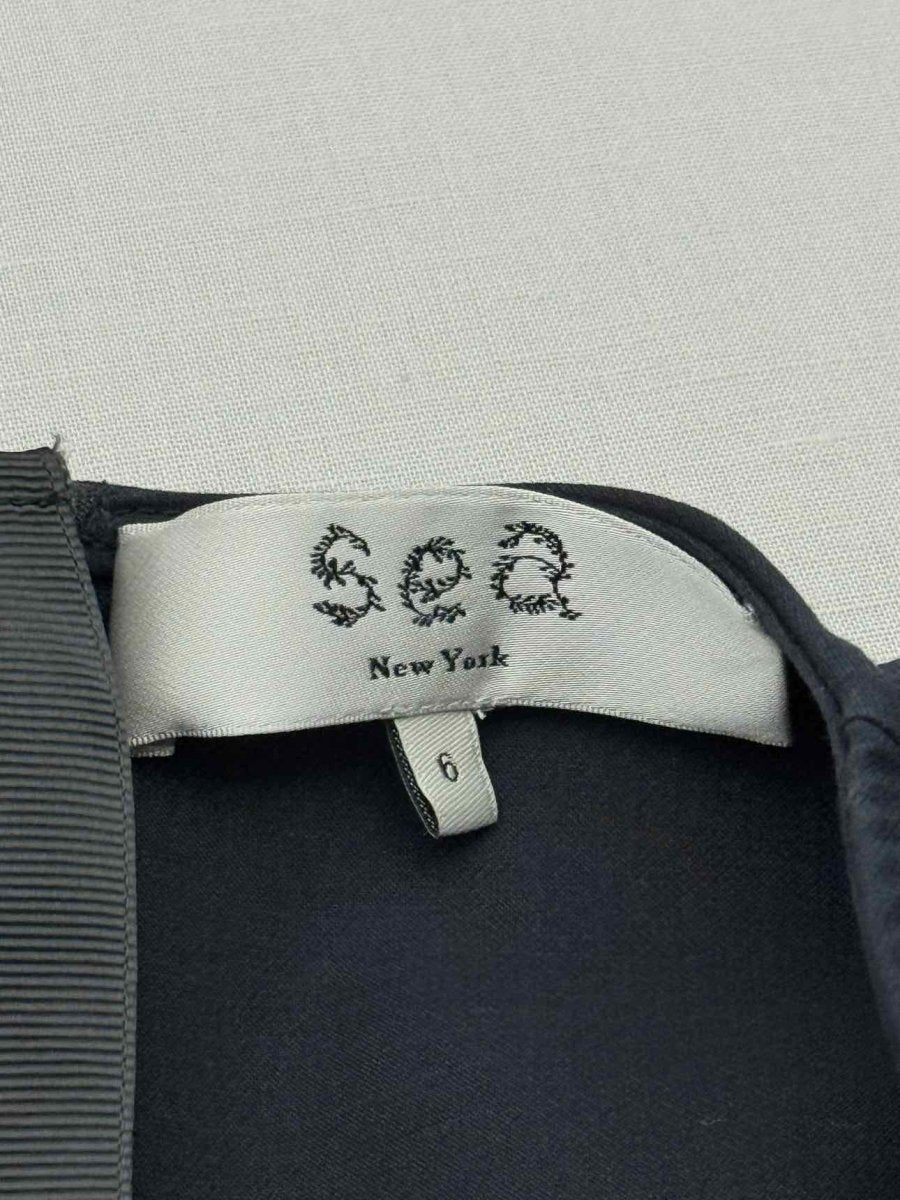 Pre - loved SEA Navy Blue Size US 6 Blouse at Reems Closet