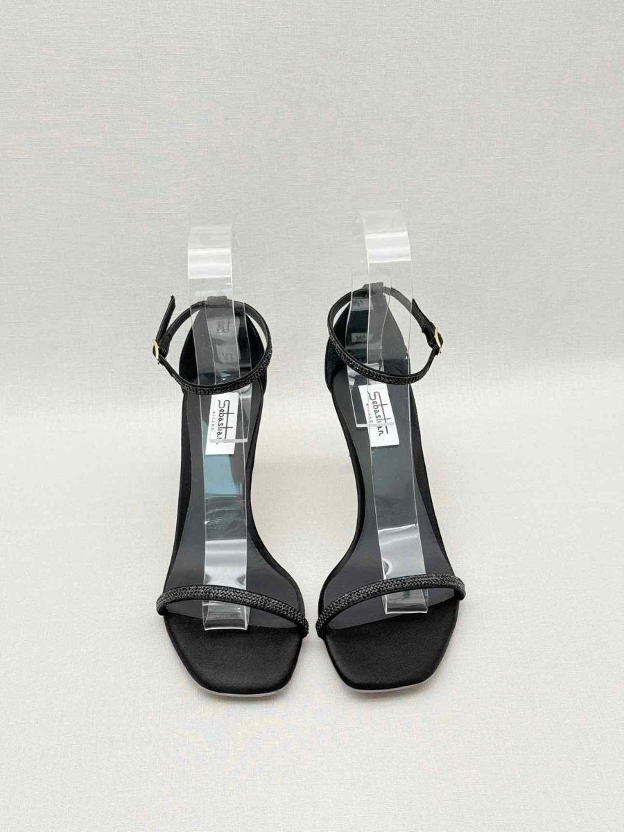 Pre-loved SEBASTIAN MILANO Black Size EU 39 Heeled Sandals at Reems Closet