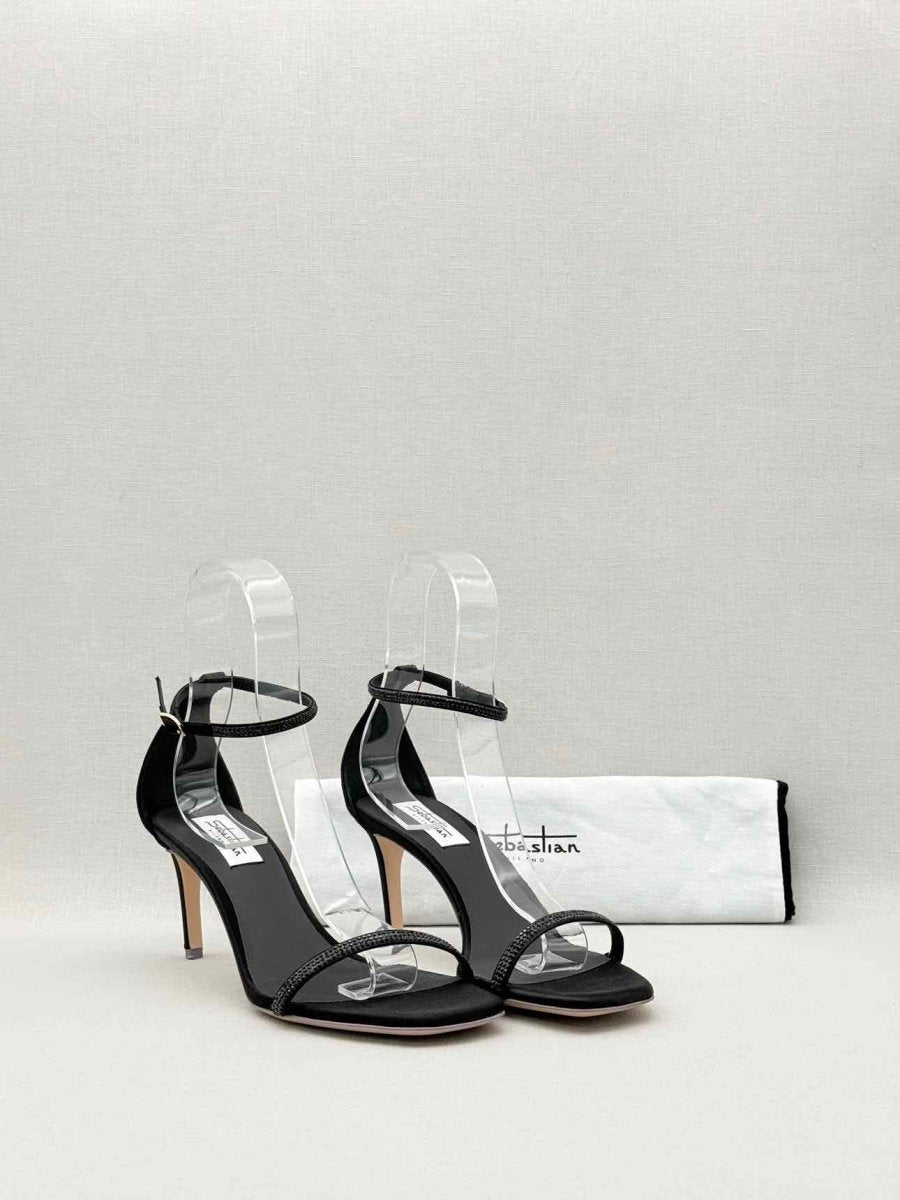 Pre-loved SEBASTIAN MILANO Black Size EU 39 Heeled Sandals at Reems Closet