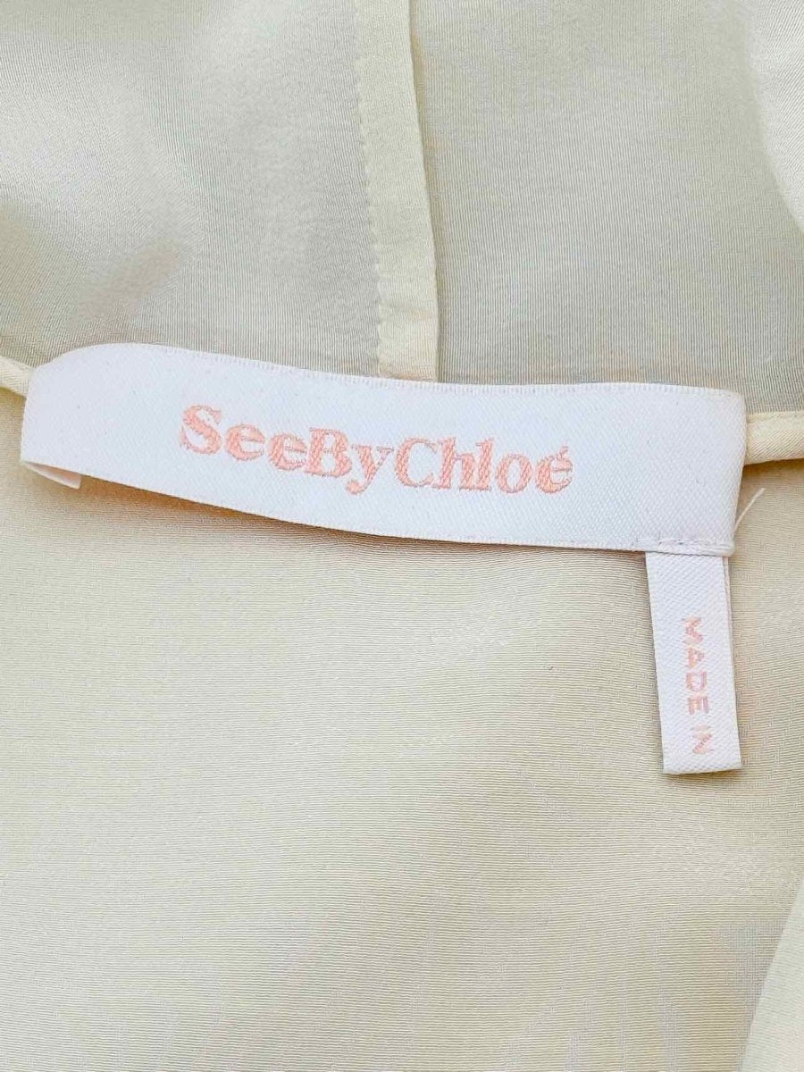 Pre - loved SEE BY CHLOE Cream Size US 2 Blouse at Reems Closet