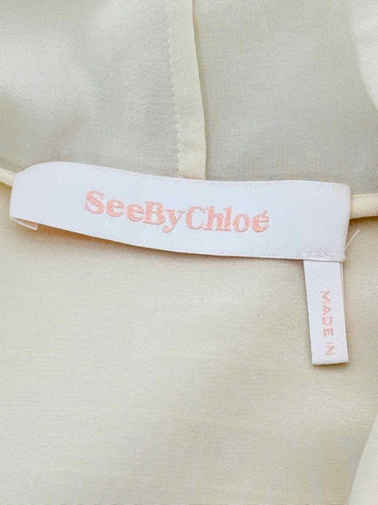 Pre - loved SEE BY CHLOE Cream Size US 2 Blouse at Reems Closet