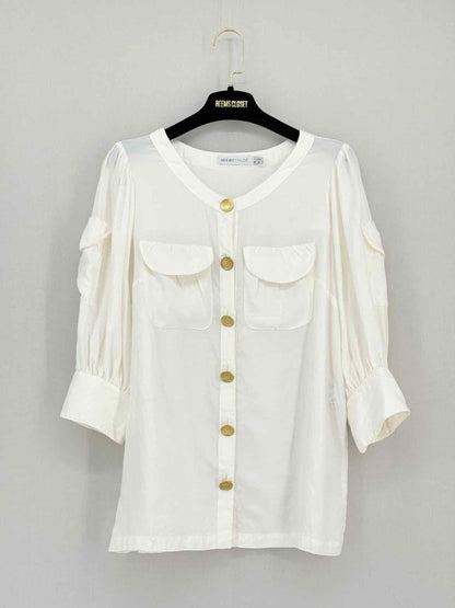 Pre - loved SEE BY CHLOE Off - white Size US 10 Blouse at Reems Closet