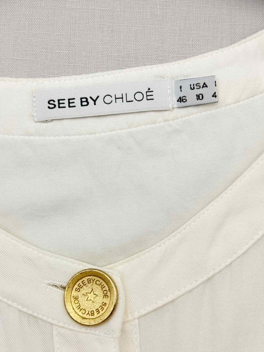 Pre - loved SEE BY CHLOE Off - white Size US 10 Blouse at Reems Closet