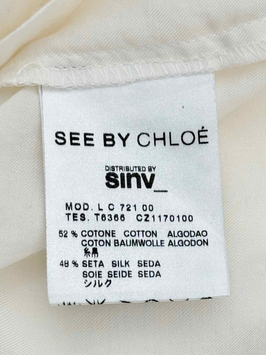 Pre - loved SEE BY CHLOE Off - white Size US 10 Blouse at Reems Closet