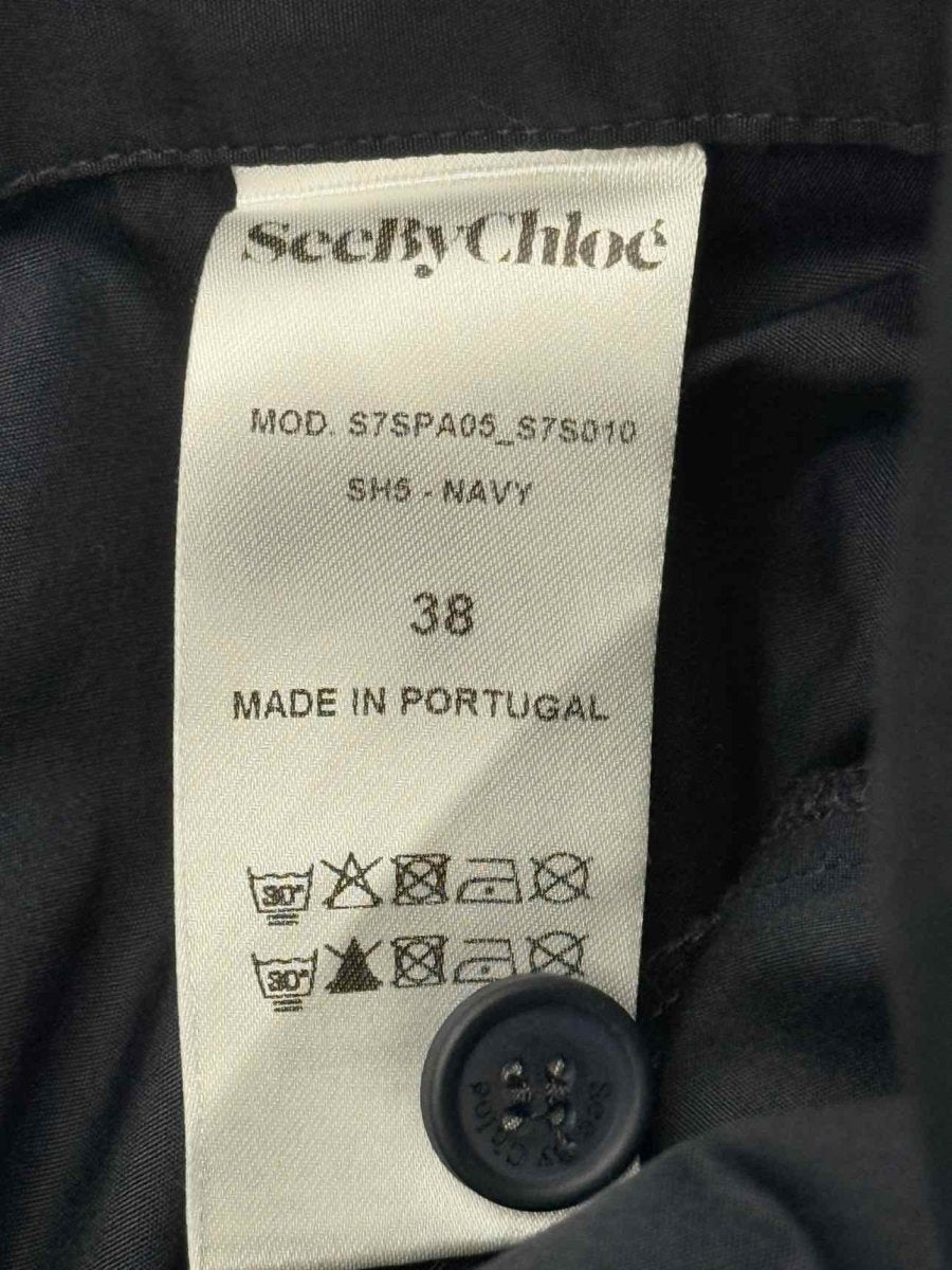 Pre - loved SEE BY CHLOE Wrap Navy Blue Size US 6 Pants at Reems Closet