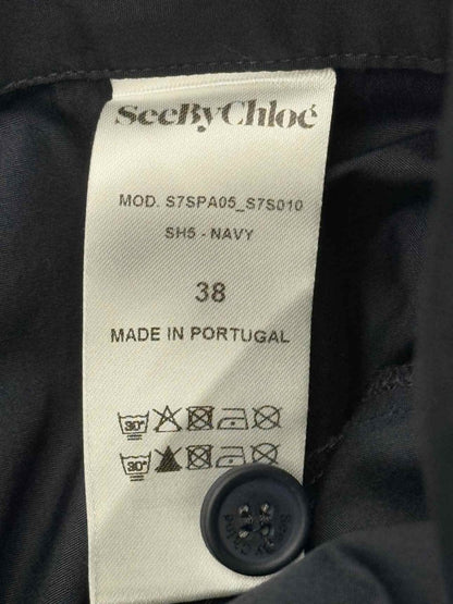 Pre - loved SEE BY CHLOE Wrap Navy Blue Size US 6 Pants at Reems Closet