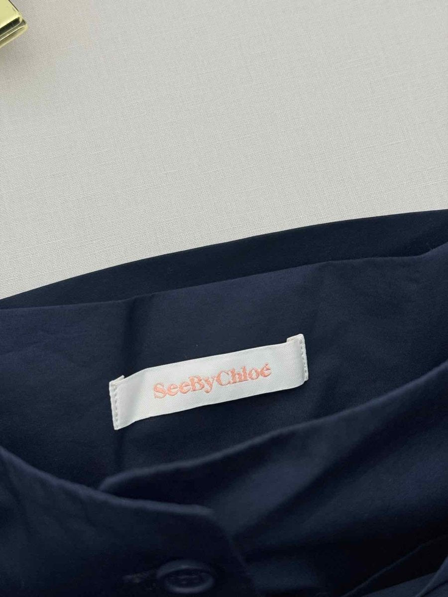 Pre - loved SEE BY CHLOE Wrap Navy Blue Size US 6 Pants at Reems Closet