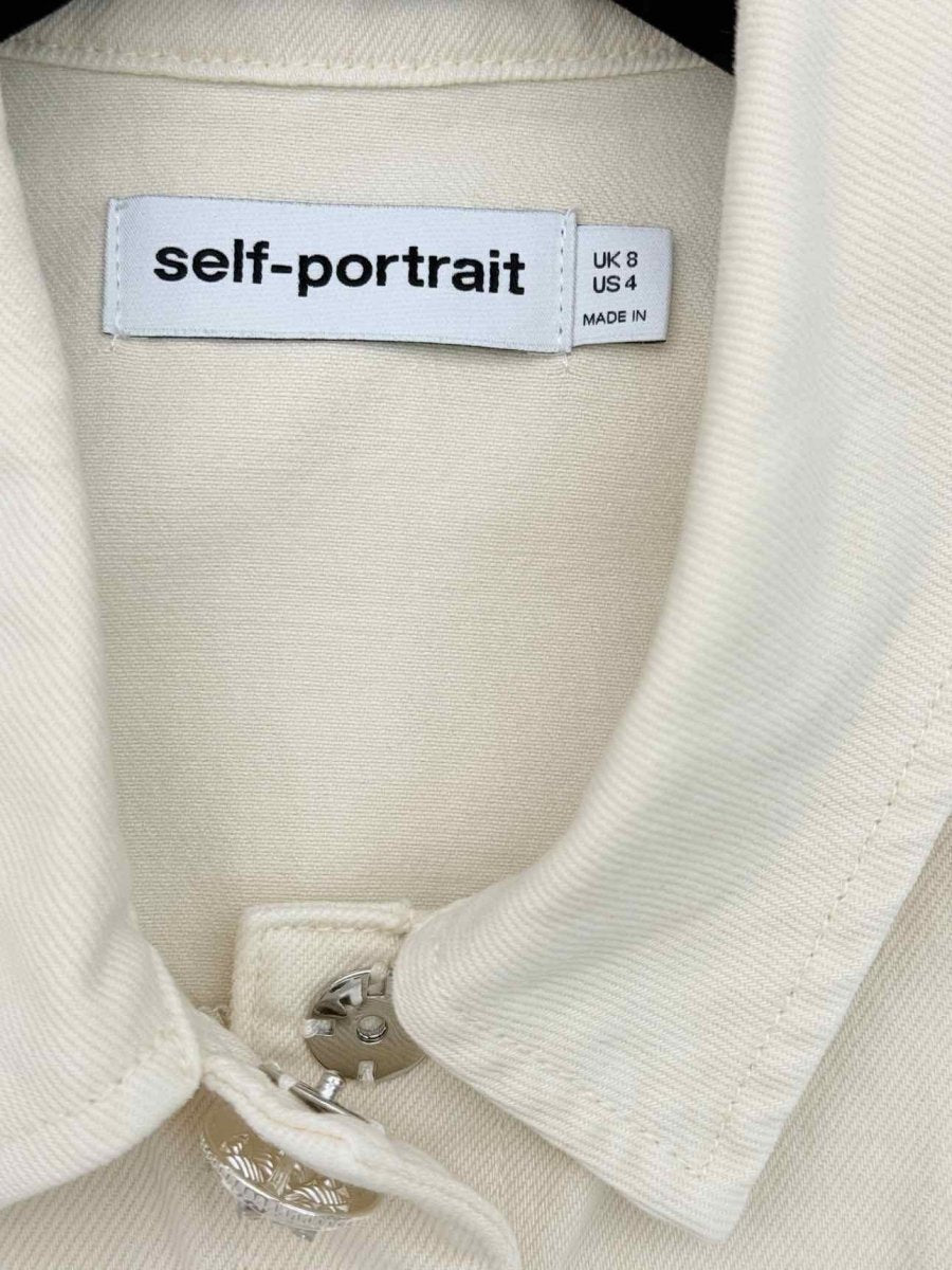 Pre-loved SELF-PORTRAIT Cream Size US 4 Short Dress at Reems Closet