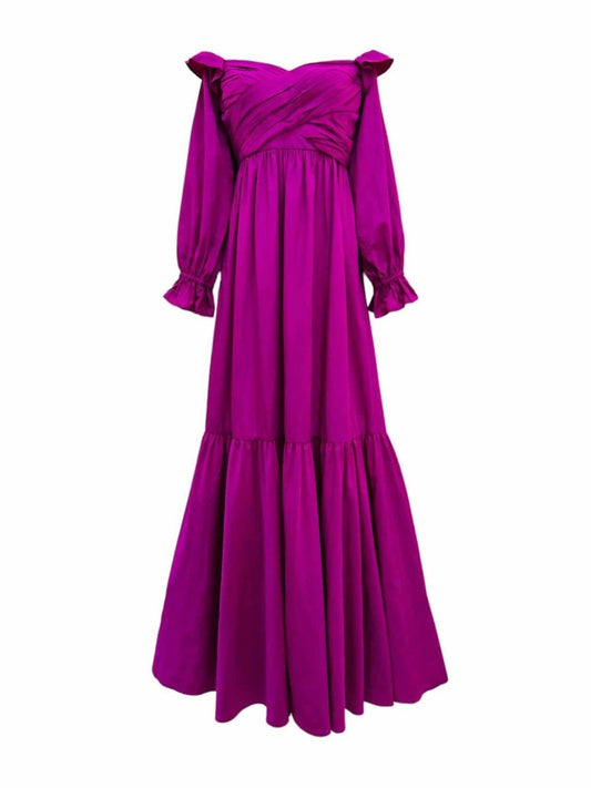 Pre-loved SELF-PORTRAIT Longsleeved Pink Long Dress from Reems Closet