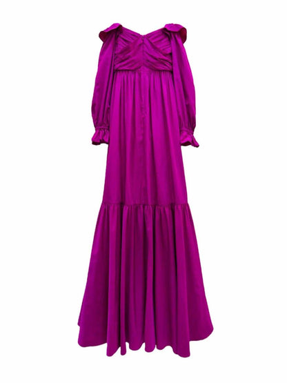 Pre-loved SELF-PORTRAIT Longsleeved Pink Long Dress from Reems Closet