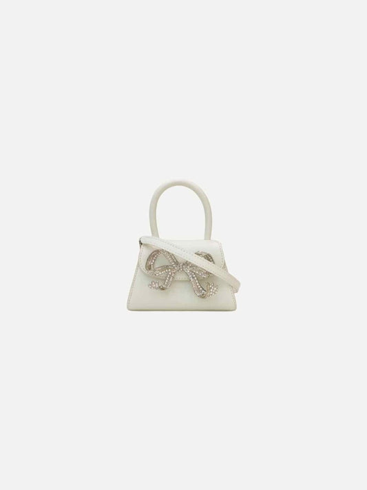 Pre - loved SELF - PORTRAIT The Bow White Top Handle at Reems Closet