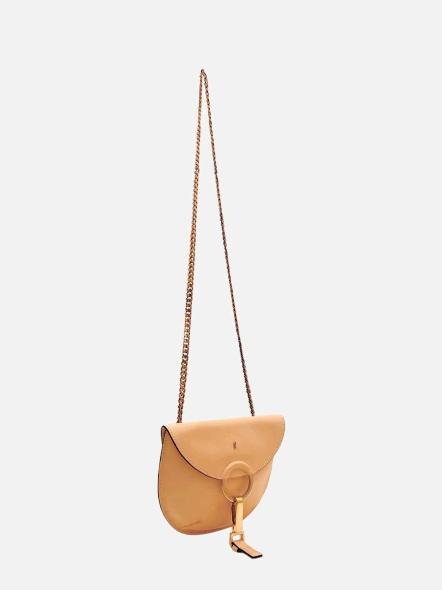 Pre - loved SERAPIAN Flap Peach Crossbody at Reems Closet