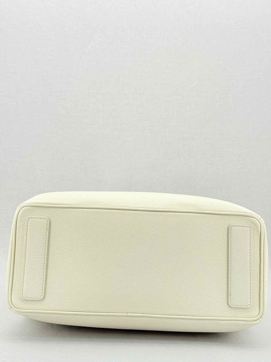 Pre - loved SERAPIAN Luna Zip Cream Tote Bag at Reems Closet