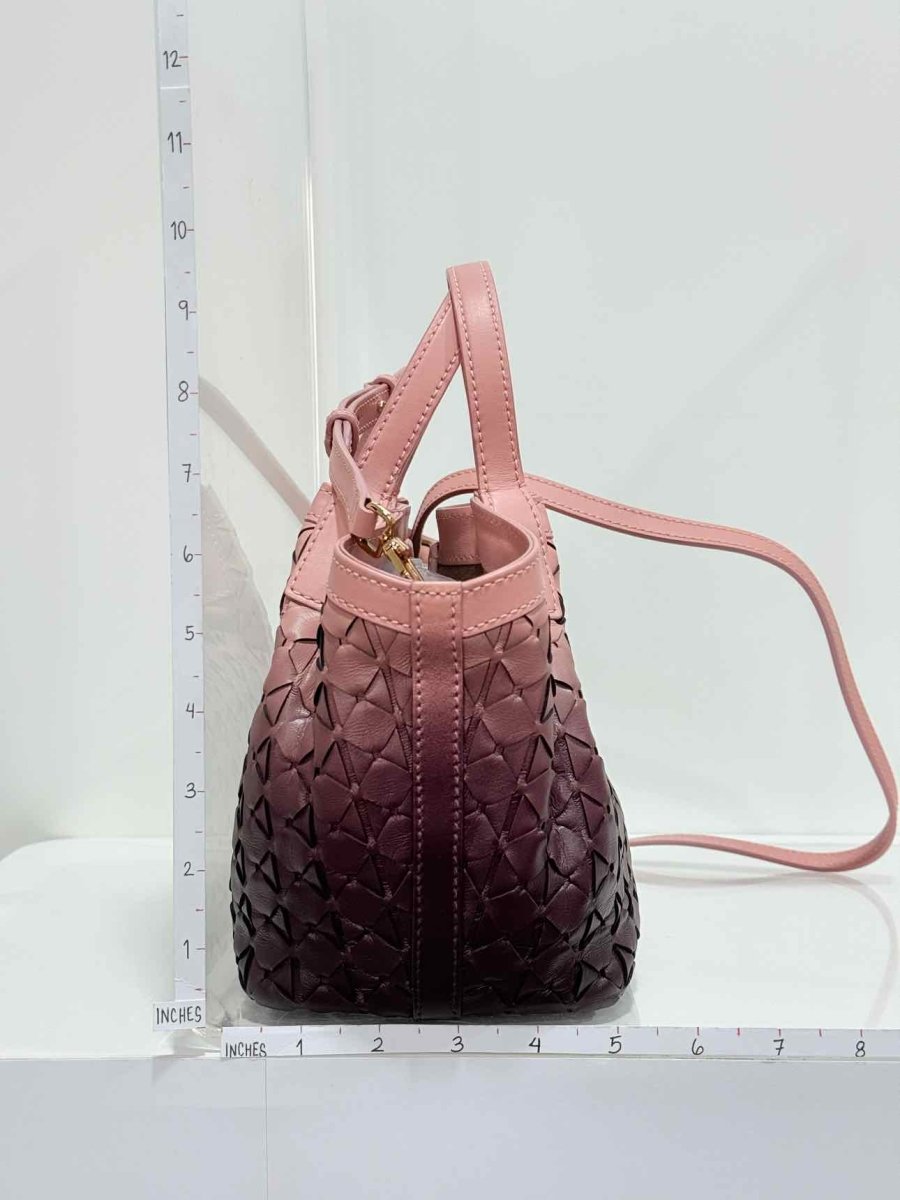 Pre - loved SERAPIAN Mini Secret Plum Mosaico Top Handle at Reems Closet